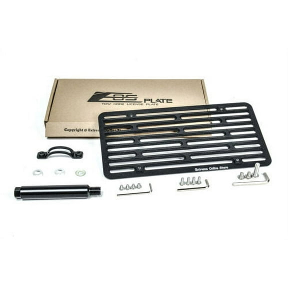 Extreme Online Store Replacement for 19-Present Volvo V60 Front Bumper Tow Hook License Plate Mount Bracket Tow-511-V2