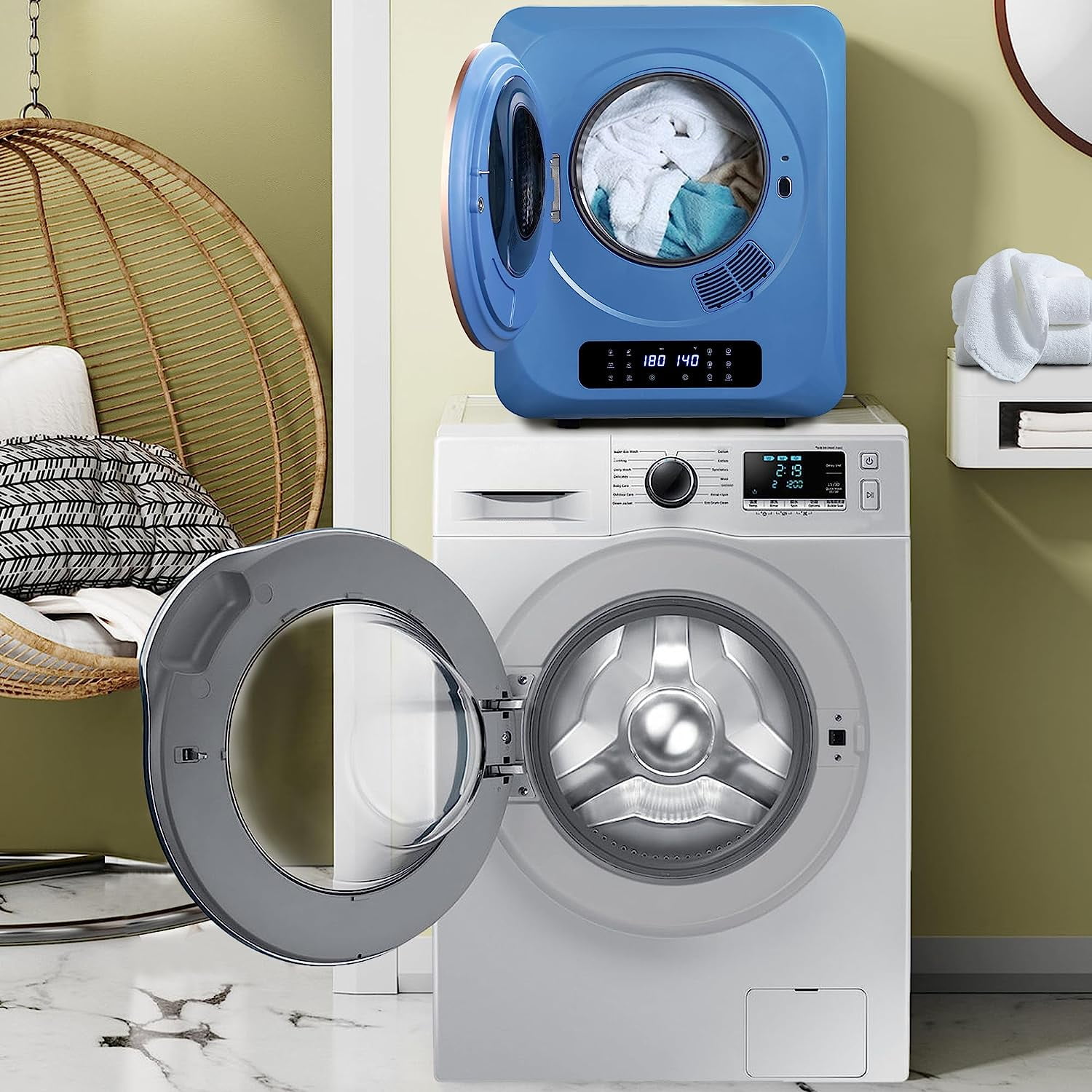 Lingouzi Portable Clothes Dryer, Electric Clothes and Shoe Dryer