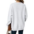 thumbnail image 4 of Long Sleeve Tops Women Oversized Crew Neck Casual Pullover Sweatshirt,2XL, 4 of 6