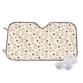 thumbnail image 2 of Lsque Milk Tea Car Windshield Sun Shade | Accordion Folding Style Auto Shade for Car Truck SUV Van | Blocks UV Rays Sun Visor Protector | Medium, 2 of 7