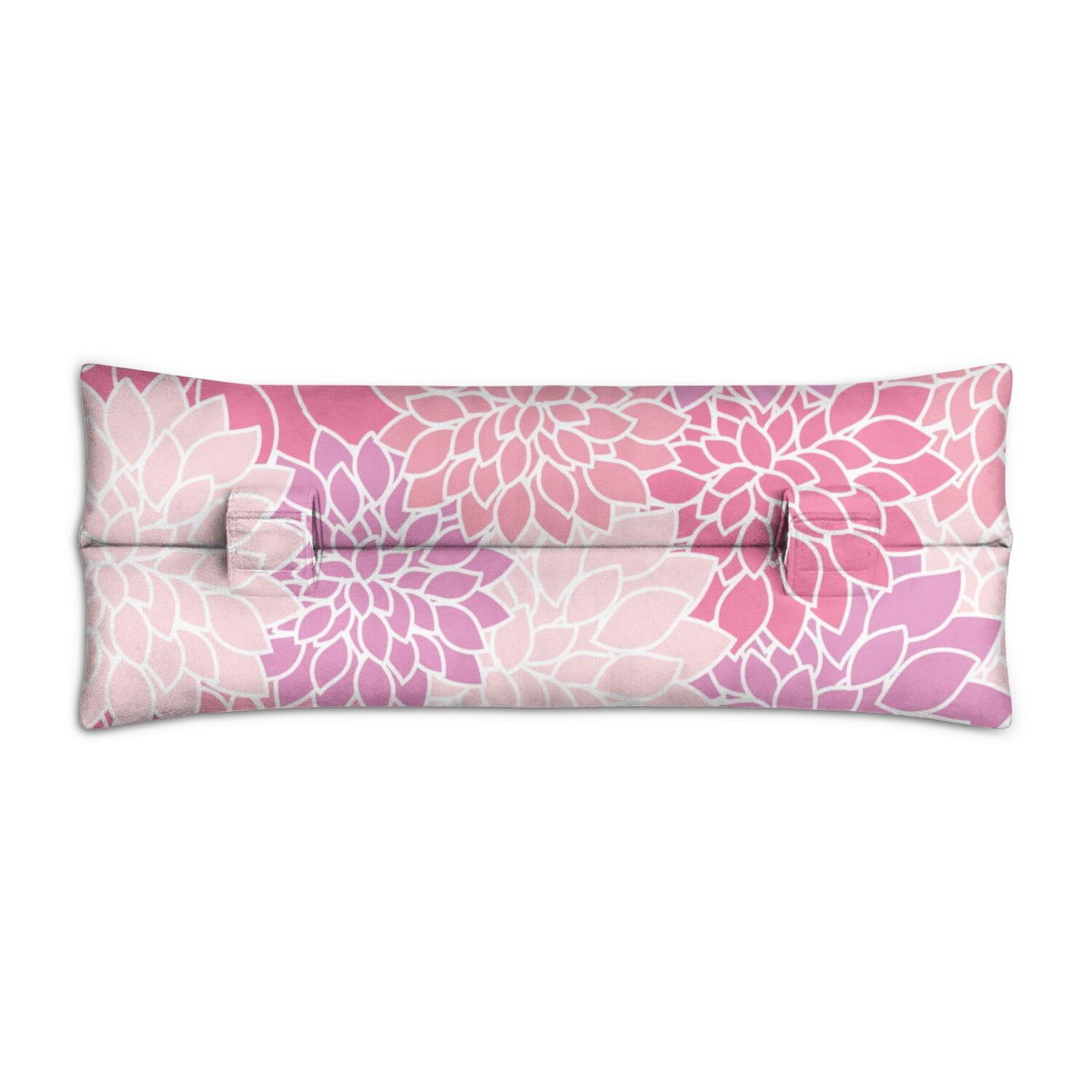Abstract Design Mastectomy Pillow - Post Heart Surgery Seatbelt Cushion, Floral Vintage, Secure Fit