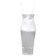 thumbnail image 5 of Vestido largo de satén para mujer Vestido largo de tirantes finos con espalda descubierta Fiesta de Abanopi Blanco/L, 5 of 7