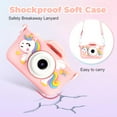 thumbnail image 3 of PayUSD Kids Camera Selfie Video Unicorn Christmas Birthday Gifts 1080P HD Digital for Boys Girls Age 3-12 Gifts Toys for 3 4 5 6 7 8 9 Years Old with 32GB SD Card Pink, 3 of 6