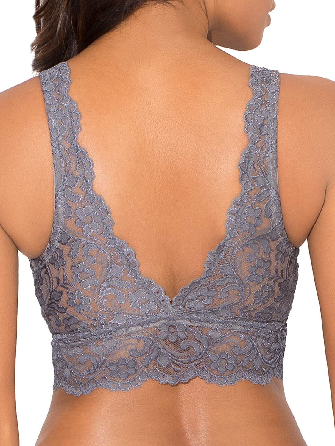 Smart & Sexy Women's Signature Lace Deep V Bralette, 2-Pack, Style