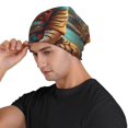 thumbnail image 3 of Xecao Pond Meditating Tiger Print Beanie Knitted Hat for Men Women, Winter Fashion Knit Cuffed Caps Unisex, 3 of 7