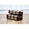 thumbnail image 4 of Leewadee Foldable Floor Mattress – 2 in 1 Floor Meditation Mat for Yoga and Relaxation, Seating Futon with Kapok,  Brown, 4 of 9