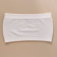 thumbnail image 5 of Delconic Seamless Bandeau Tube Top for Women Stretch Strapless Ribbed Crop Top Lightweight Breathable Pullover Design White 32, 5 of 6