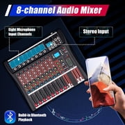 Bluetooth Digital Audio Mixer Professional Interface 8-Channel Mixing Console Sound Board for DJ KTV and