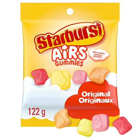 STARBURST Airs, Original Fruit Gummy Candy, Sharing Bag, 122g, E-STARBURST SB AIRS ORIG 122G