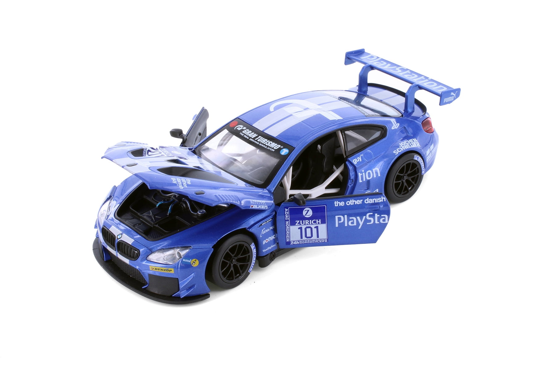 BMW M6 GT3 #101, Blue - Showcasts 68255BU - 1/24 Scale Diecast Model Car