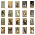 thumbnail image 4 of Pegatinas retro con forma de gato, cartas de tarot, anime, 72 unidades, paquete de 3 a 8 cm, 4 of 5