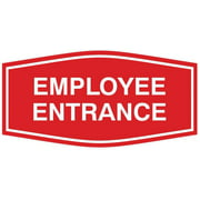 Fancy Employee Entrance Sign (Red) - Large