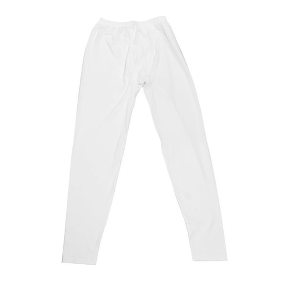 Thermal Long Johns Pants Soft Highly Elastic Breathable Skin Friendly Warm Keeping Underwear Pants for Men White XL (60‑72.5kg)