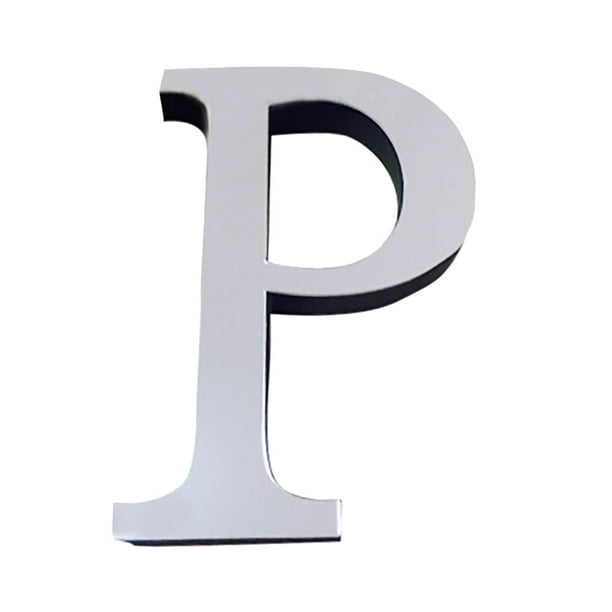Fiudx Adhesivo de Pared Acrílico para Espejo Diy, Diseño Del Alfabeto de 26 Letras, Arte Reflectante para El Hogar, Decoración Personalizable para Dormitorio, Oficina, Sala de Estar, Tamaño de 10 Cm,