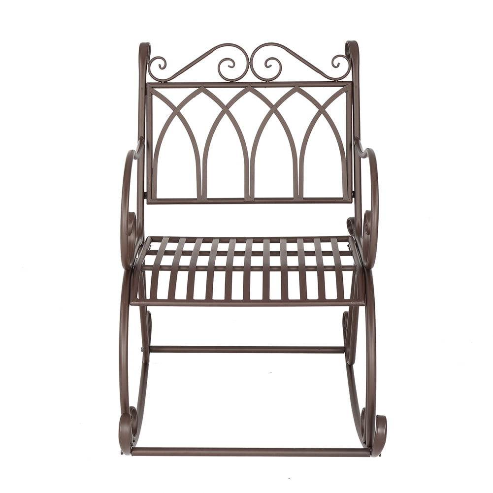 Private Jungle Heavy Metal Rocking Chair, Suitable for Garden Backyard and Terrace Porch Rocking Chair, Brown Private Jungle Heavy Metal Rocking Chair, Suitable for Garden Backyard and Terrace Porch Rocking Chair, Brown