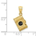 thumbnail image 2 of Diamond2Deal Mother's Day Gift 14K Yellow Gold Brushed and Enameled Camera Pendant for Women, 2 of 6