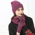 thumbnail image 3 of 1 juego/3 piezas de gorro de invierno, bufanda, guantes para hombres y mujeres, 3 of 5