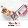 thumbnail image 3 of Starfrit Easy Lunch Rectangular Divided Container - 32oz/946ml - Airtight & Leakproof - 4-Sided Locking Lid, 3 of 5