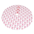 thumbnail image 5 of Cauagu 30" Christmas Tree Skirt Flamingo On Checkered Pattern Christmas Tree Decorations Tree Mat for Xmas Decorations Occasion Holiday Home Decor -30", 5 of 7