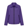 thumbnail image 6 of Sentmoon Light Jacket Women Waterproof Lapel Zip Up Jacket with Pockets Outdoor Hiking Shell Coat for Mountaineering Sports S-L, 6 of 6