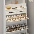 thumbnail image 5 of Sumdeal Modern Shoe Cabinet with Storage Drawers,White, 5 of 10