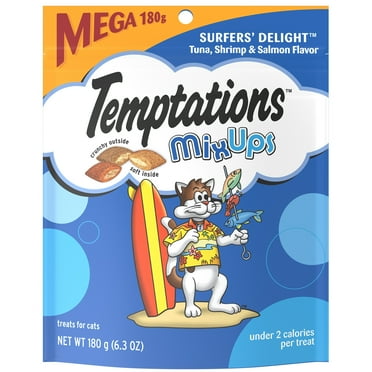 Temptations MixUps Crunchy and Soft Cat Treats Surfer's Delight Flavor