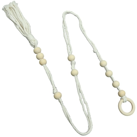 UPKOCH Woven Cotton Rope Hat Organizer for Wall Beige Color Space Saving Hat Storage Rack 7.5 Inches