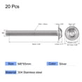 thumbnail image 2 of Uxcell M8x65mm 304 Stainless Steel Flanged Button Head Socket Cap Screws 20 Pack, 2 of 5