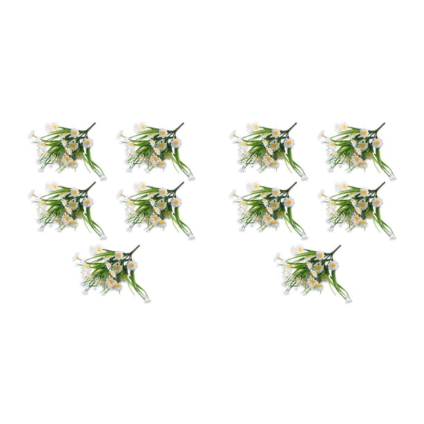 Ounissouiy Arreglo floral artificial realista de 5 piezas Durabilidad duradera blanco 2Conjunto