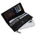 thumbnail image 5 of Wrangler Cow Print Bifold Wallet for Women RFID Zip Pocket & 10 Card Slots, Cow-Black, 5 of 8