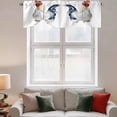 thumbnail image 3 of Tie Up Valances for Windows, White Rooster Adjustable Valance Curtains Window Treatment for Living Room/Bedroom Windows, Vintage Pastoral Animals Rod Pocket Kitchen Curtains & Drapes 60x18 Inch, 3 of 9