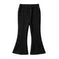 thumbnail image 5 of SGFCWSX Girls Flare Pants, High Waist Elastic Waist Split Hem Stretch Trousers for Casual School Outfits Black Size 10, 5 of 8