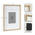 thumbnail image 3 of Kate and Laurel Calter Modern Wall Picture Frame Set of 3, 16x20 matted to 8x10, Natural, Modern Three-Piece Frame Set for Gallery Wall Frame Set in Living Room Wall Decor, 3 of 9
