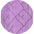 thumbnail image 1 of Ahgly Company Indoor Round Abstract Purple Modern Area Rugs, 6' Round, 1 of 4