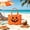 Orange, variant on Naturace Waterproof Spooky Beach Tote Purse, Trick or Treat Halloween Handbag, Halloween Themed Beach Bag For Pool Vacation Summerween Holiday Shopping