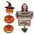 thumbnail image 5 of pdqouc Hallow-een Party Supplies Halloween Atmosphere Halloween Wooden Decorations Halloween Pumpkin Skeleton Bat Party Scene Wooden Decoration 2024 Trendy Popular Holiday Decor Props, 5 of 7