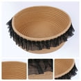 thumbnail image 2 of Unique Bargains Woven Storage Basket for Entryway Desk Khaki/Black 10.8*10.2*4.3in, 2 of 5
