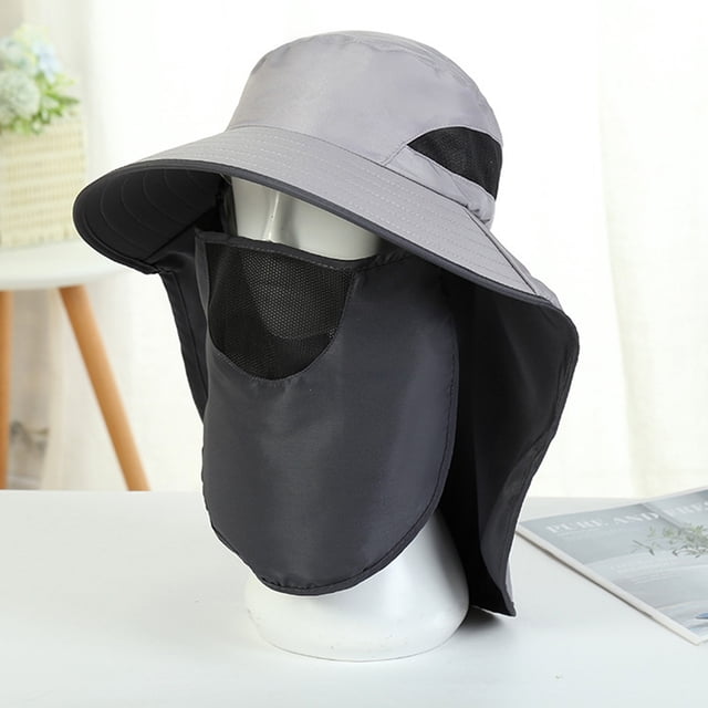 Gorro de protección UV Sombrero con protección UV Gorro de senderismo con malla extraíble, tapa con TOMSHOO Gorro de protección UV