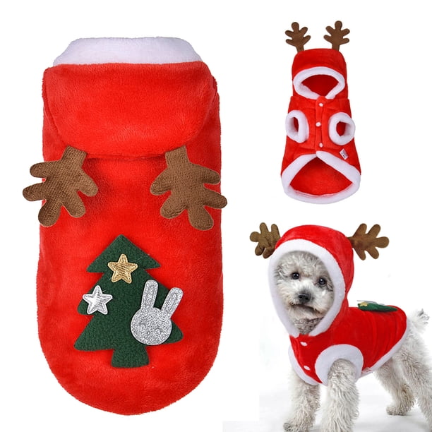 Capucha Para Mascotas Suéter Navidad Elk Ropa Para Perros Cachorro Gato Abrigo De Invierno Ropa De Navidad Noticed HA041926-05