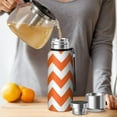 thumbnail image 4 of 20 Oz Orange Modern Art Geometric Coffee Tumbler Double Wall Insulated Stainless Steel Water Bottle | Metal Reusable Thermoses Flask with Cup Cap | Leak & Sweat Proof with Anti-Dust Lid, 4 of 7