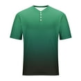 thumbnail image 5 of Summer Fashion Plus Size Tops for Men Short Sleeved Button Round Neck Casual Solid Color Top, 5 of 6