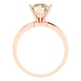 thumbnail image 4 of 2 ctw Solitaire Anniversary Ring for Women | Round Cut Natural Morganite | Hyperallergenic Solid 18K Rose Gold, 4 of 5