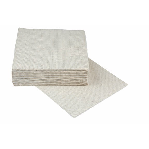 Simulinen 16”x16” Elegant Touch Disposable Dinner Napkins – Premium Heavy Duty – Beige - 30ct