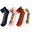 thumbnail image 7 of CAILDANL Womens Girls Sheer Socks Lace Mesh Ankle Socks Transparent See Through Short Sock Ultra Thin Nylon Summer Sock, 7 of 7