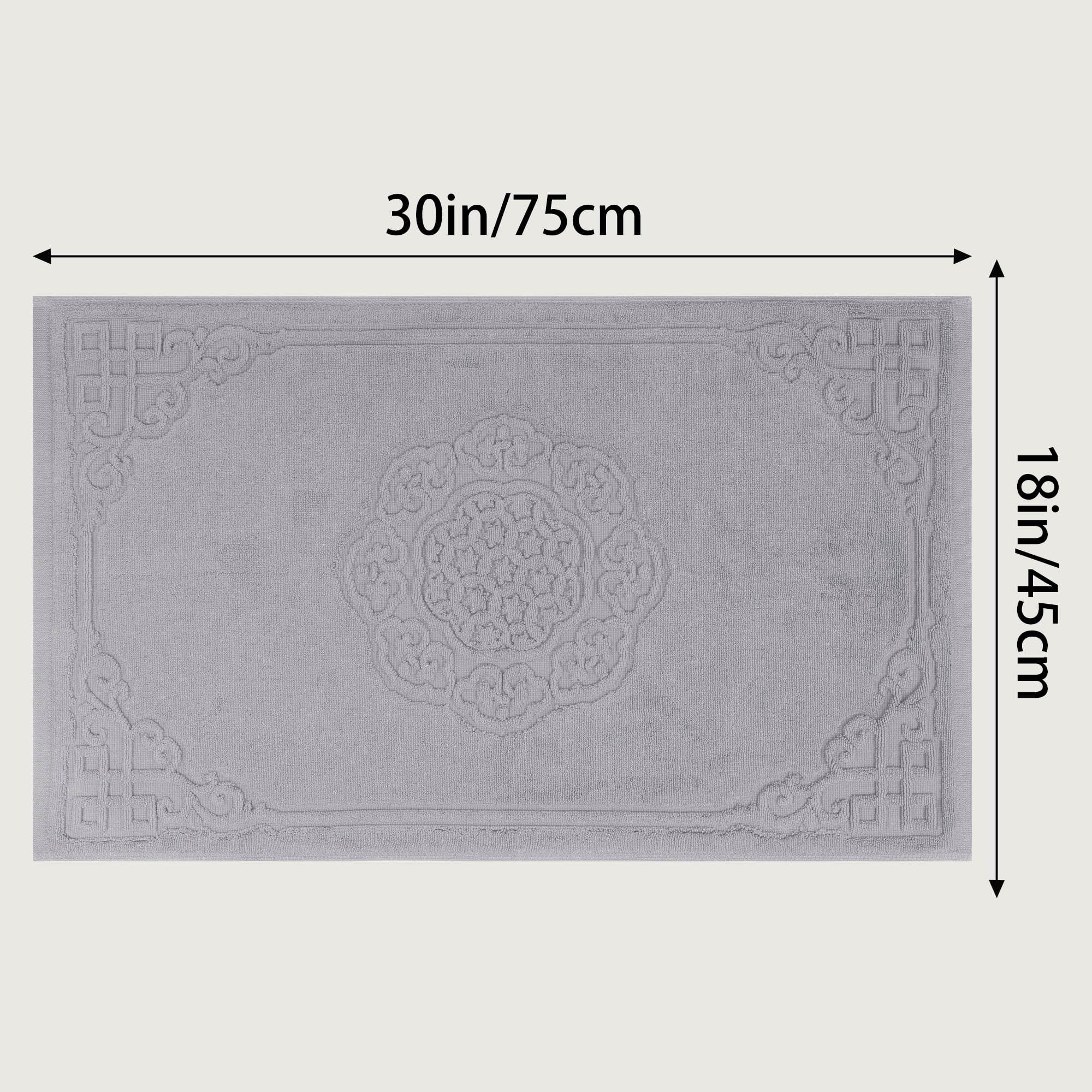 Unique Bargains Absorbent and Machine Washable Shower Bathroom Floor Towel Grey