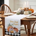 thumbnail image 3 of Farm Pumpkin Table Runner, Autumn Thanksgiving Kitchen Dining Table Decoration for Home Party Decor 14x72 Inches, 3 of 9