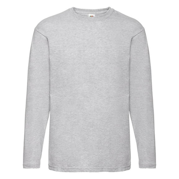 Fruit Of The Loom Mens Valueweight Crew Neck Long Sleeve T-Shirt