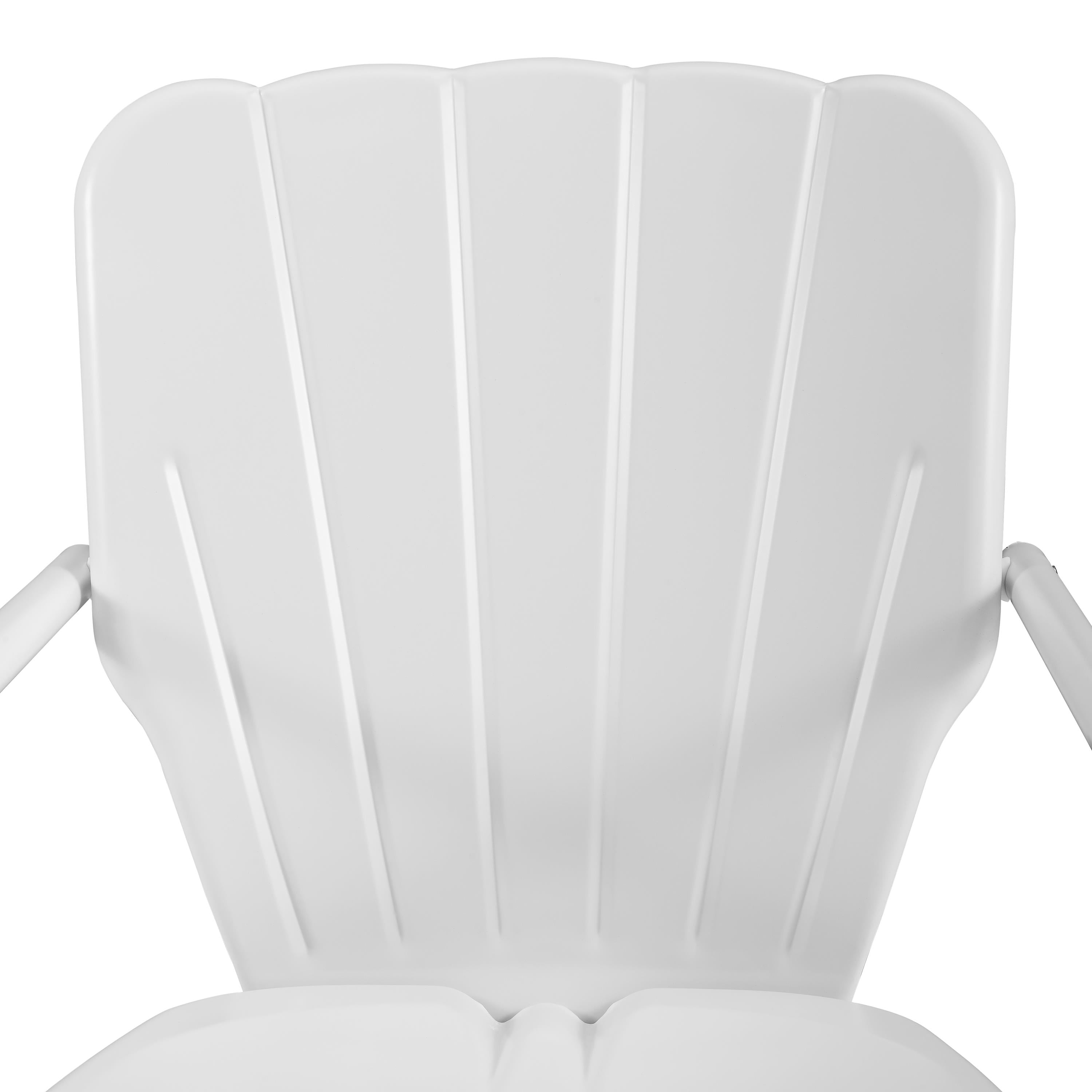 Ridgeland Metal Chair Set Of 2 White Gloss