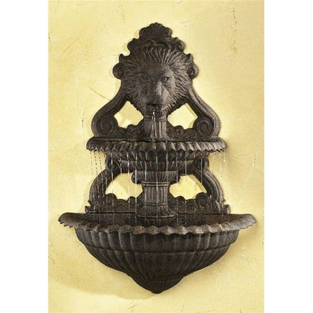 2 Pc Lion Wall Fountain in Wrought Iron