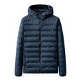 thumbnail image 4 of Custom Logo Zip Solid Color Quilted Hooded Blank White Duck Down Women Casual Down Puffer Jacket, 4 of 5